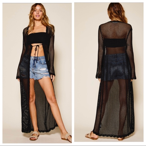 Deborah Boho Knit Long Tie Front Cardigan - Picture 2 of 6